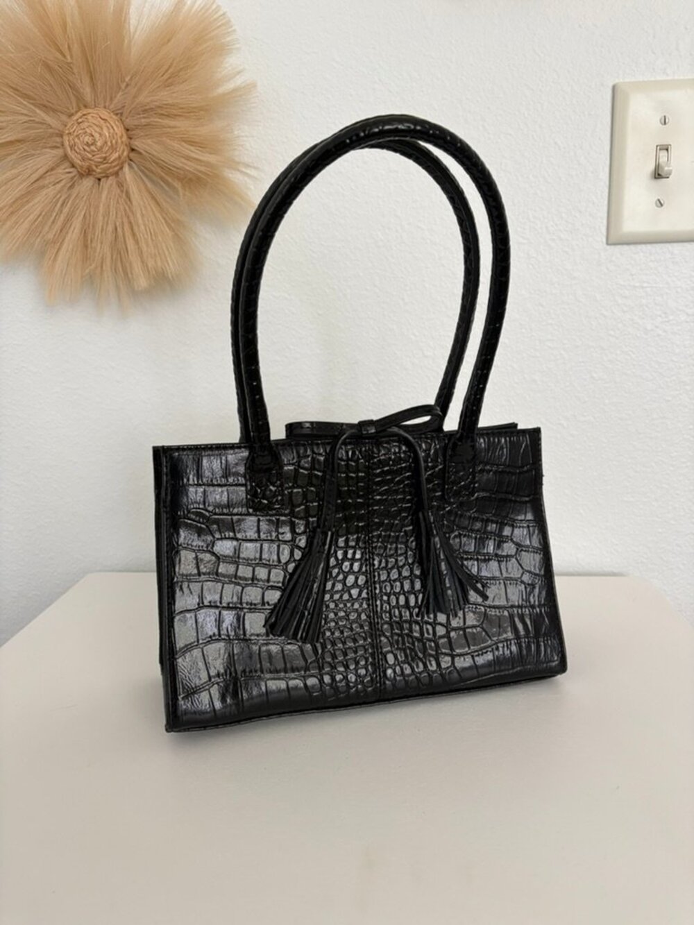 Liz Claiborne Black Croc Purse